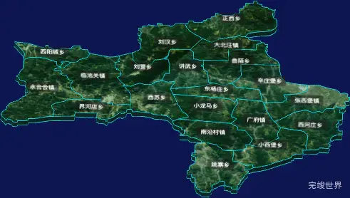 threejs邯郸市永年区地图3d地图自定义贴图演示实例